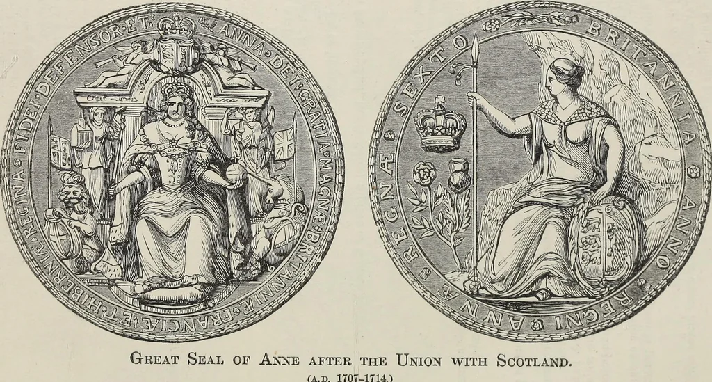 An illustration from Coins, medals, and seals, ancient and modern. Illustrated and described. With a sketch of the history of coins and coinage, instructions for young collectors, tables of comparative rarity, price lists of English and American coins, medals and tokens, &c., &c, 1861, leaf 202