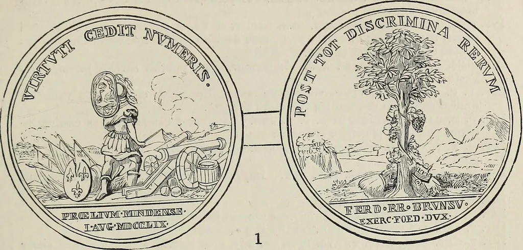 An illustration from Coins, medals, and seals, ancient and modern. Illustrated and described. With a sketch of the history of coins and coinage, instructions for young collectors, tables of comparative rarity, price lists of English and American coins, medals and tokens, &c., &c, 1861, leaf 204
