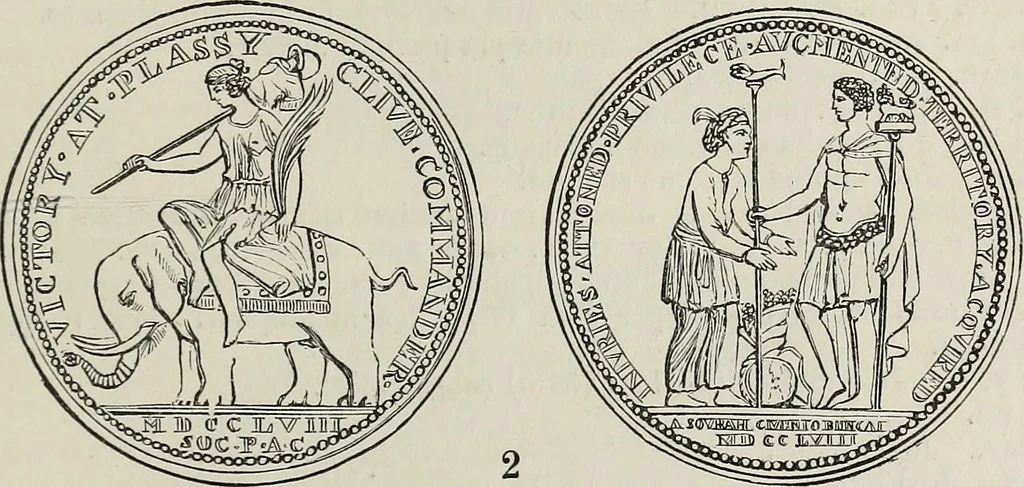An illustration from Coins, medals, and seals, ancient and modern. Illustrated and described. With a sketch of the history of coins and coinage, instructions for young collectors, tables of comparative rarity, price lists of English and American coins, medals and tokens, &c., &c, 1861, leaf 204