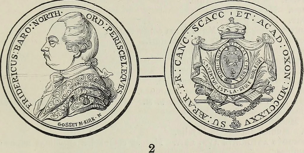 An illustration from Coins, medals, and seals, ancient and modern. Illustrated and described. With a sketch of the history of coins and coinage, instructions for young collectors, tables of comparative rarity, price lists of English and American coins, medals and tokens, &c., &c, 1861, leaf 208