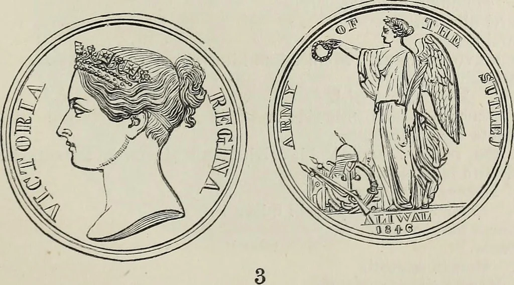 An illustration from Coins, medals, and seals, ancient and modern. Illustrated and described. With a sketch of the history of coins and coinage, instructions for young collectors, tables of comparative rarity, price lists of English and American coins, medals and tokens, &c., &c, 1861, leaf 208