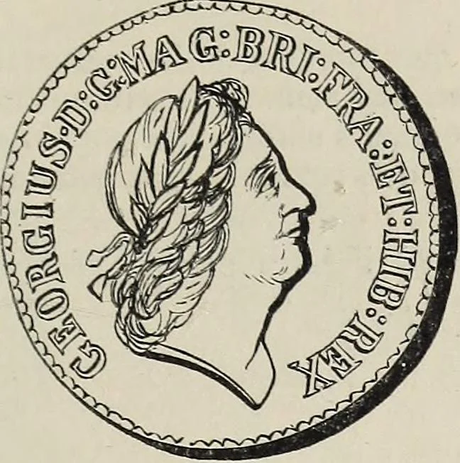 An illustration from Coins, medals, and seals, ancient and modern. Illustrated and described. With a sketch of the history of coins and coinage, instructions for young collectors, tables of comparative rarity, price lists of English and American coins, medals and tokens, &c., &c, 1861, leaf 218