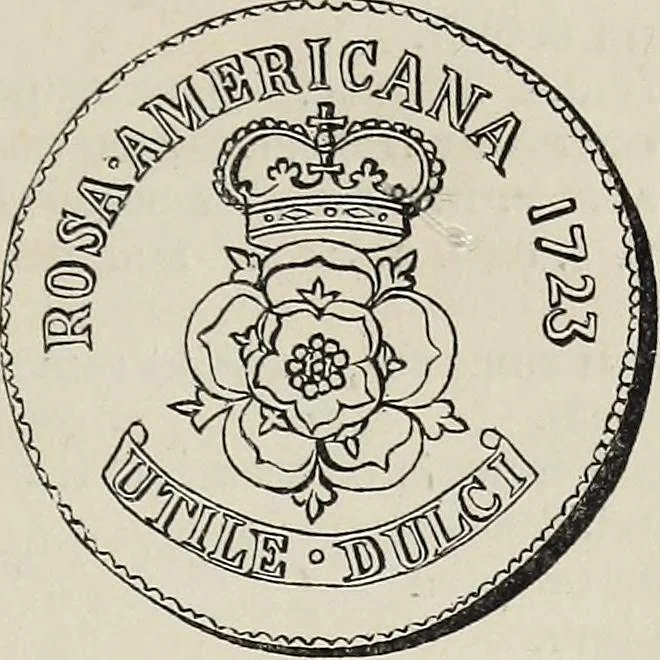 An illustration from Coins, medals, and seals, ancient and modern. Illustrated and described. With a sketch of the history of coins and coinage, instructions for young collectors, tables of comparative rarity, price lists of English and American coins, medals and tokens, &c., &c, 1861, leaf 218