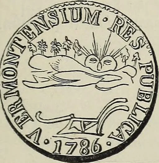 An illustration from Coins, medals, and seals, ancient and modern. Illustrated and described. With a sketch of the history of coins and coinage, instructions for young collectors, tables of comparative rarity, price lists of English and American coins, medals and tokens, &c., &c, 1861, leaf 218
