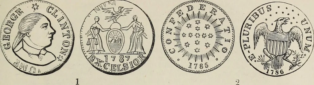 An illustration from Coins, medals, and seals, ancient and modern. Illustrated and described. With a sketch of the history of coins and coinage, instructions for young collectors, tables of comparative rarity, price lists of English and American coins, medals and tokens, &c., &c, 1861, leaf 226