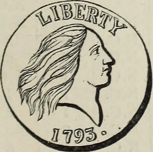 An illustration from Coins, medals, and seals, ancient and modern. Illustrated and described. With a sketch of the history of coins and coinage, instructions for young collectors, tables of comparative rarity, price lists of English and American coins, medals and tokens, &c., &c, 1861, leaf 234
