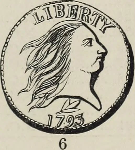An illustration from Coins, medals, and seals, ancient and modern. Illustrated and described. With a sketch of the history of coins and coinage, instructions for young collectors, tables of comparative rarity, price lists of English and American coins, medals and tokens, &c., &c, 1861, leaf 234