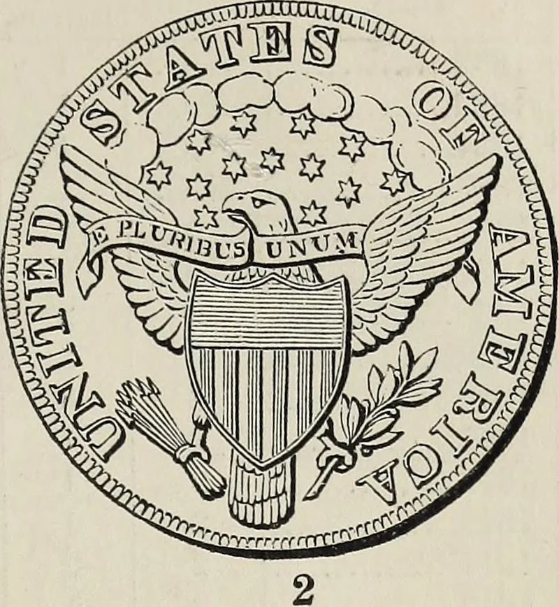 An illustration from Coins, medals, and seals, ancient and modern. Illustrated and described. With a sketch of the history of coins and coinage, instructions for young collectors, tables of comparative rarity, price lists of English and American coins, medals and tokens, &c., &c, 1861, leaf 236