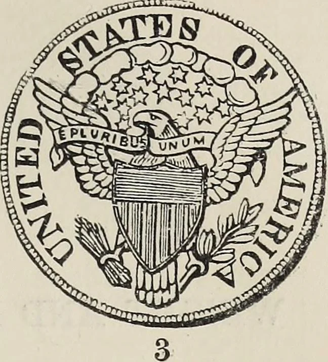 An illustration from Coins, medals, and seals, ancient and modern. Illustrated and described. With a sketch of the history of coins and coinage, instructions for young collectors, tables of comparative rarity, price lists of English and American coins, medals and tokens, &c., &c, 1861, leaf 238
