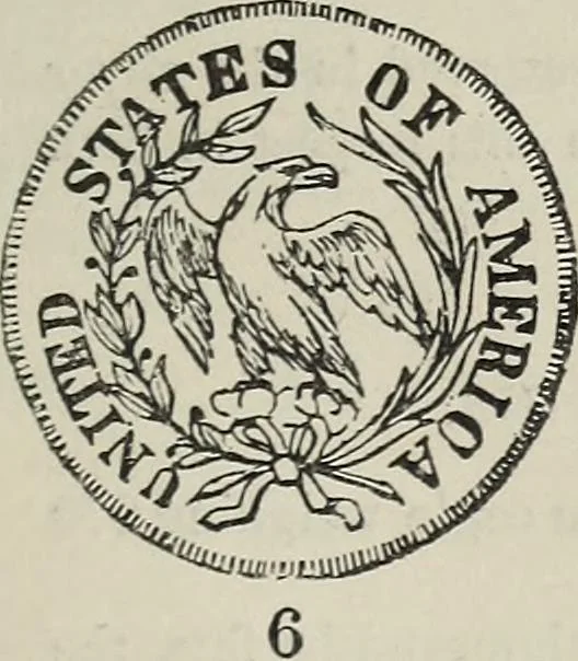 An illustration from Coins, medals, and seals, ancient and modern. Illustrated and described. With a sketch of the history of coins and coinage, instructions for young collectors, tables of comparative rarity, price lists of English and American coins, medals and tokens, &c., &c, 1861, leaf 238