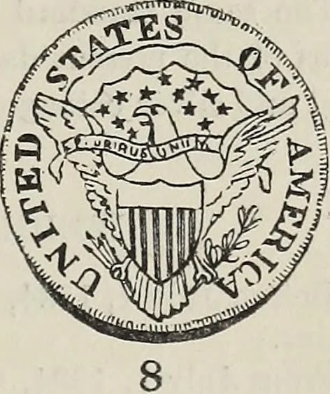 An illustration from Coins, medals, and seals, ancient and modern. Illustrated and described. With a sketch of the history of coins and coinage, instructions for young collectors, tables of comparative rarity, price lists of English and American coins, medals and tokens, &c., &c, 1861, leaf 238