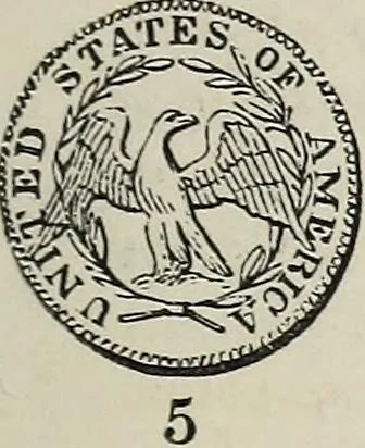 An illustration from Coins, medals, and seals, ancient and modern. Illustrated and described. With a sketch of the history of coins and coinage, instructions for young collectors, tables of comparative rarity, price lists of English and American coins, medals and tokens, &c., &c, 1861, leaf 240