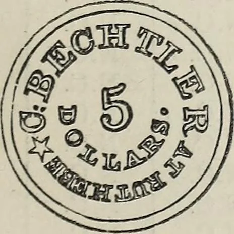An illustration from Coins, medals, and seals, ancient and modern. Illustrated and described. With a sketch of the history of coins and coinage, instructions for young collectors, tables of comparative rarity, price lists of English and American coins, medals and tokens, &c., &c, 1861, leaf 242