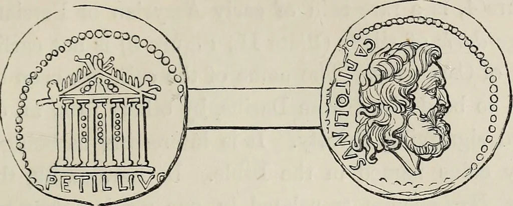 An illustration from Coins, medals, and seals, ancient and modern. Illustrated and described. With a sketch of the history of coins and coinage, instructions for young collectors, tables of comparative rarity, price lists of English and American coins, medals and tokens, &c., &c, 1861, leaf 36