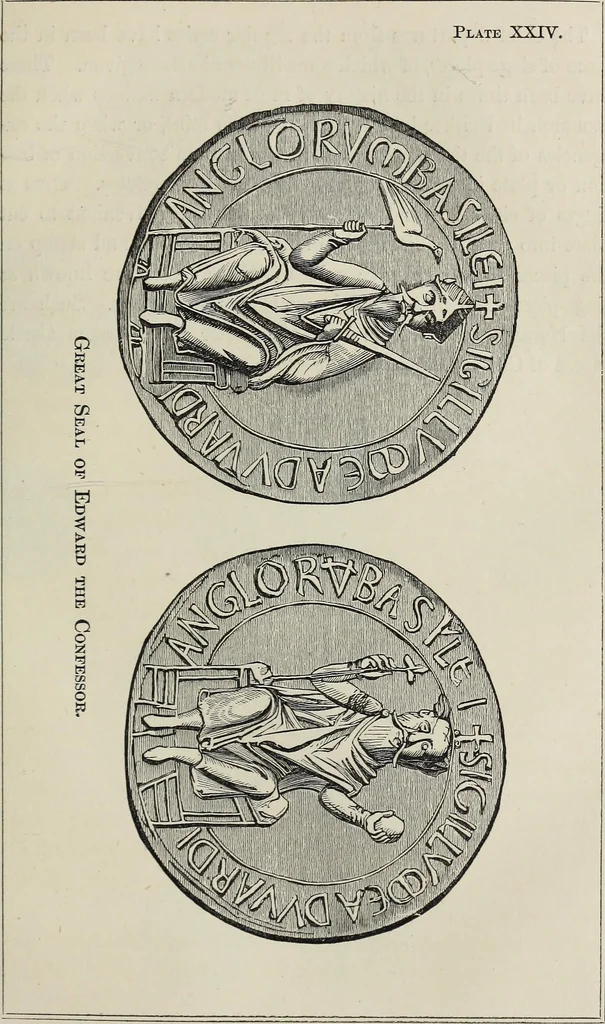 An illustration from Coins, medals, and seals, ancient and modern. Illustrated and described. With a sketch of the history of coins and coinage, instructions for young collectors, tables of comparative rarity, price lists of English and American coins, medals and tokens, &c., &c, 1861, leaf 64