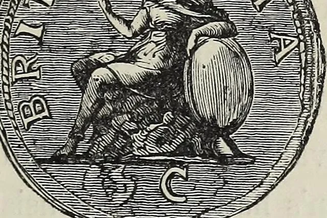 An illustration from Coins, medals, and seals, ancient and modern. Illustrated and described. With a sketch of the history of coins and coinage, instructions for young collectors, tables of comparative rarity, price lists of English and American coins, medals and tokens, &c., &c, 1861, leaf 66