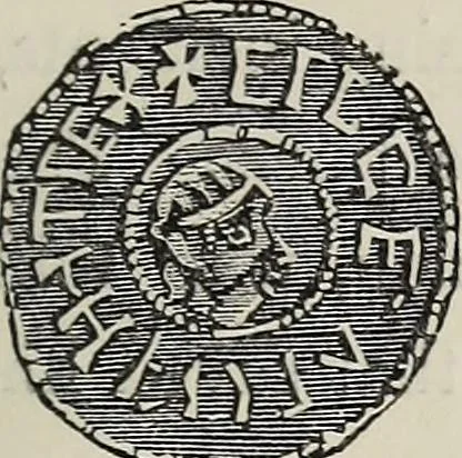 An illustration from Coins, medals, and seals, ancient and modern. Illustrated and described. With a sketch of the history of coins and coinage, instructions for young collectors, tables of comparative rarity, price lists of English and American coins, medals and tokens, &c., &c, 1861, leaf 70