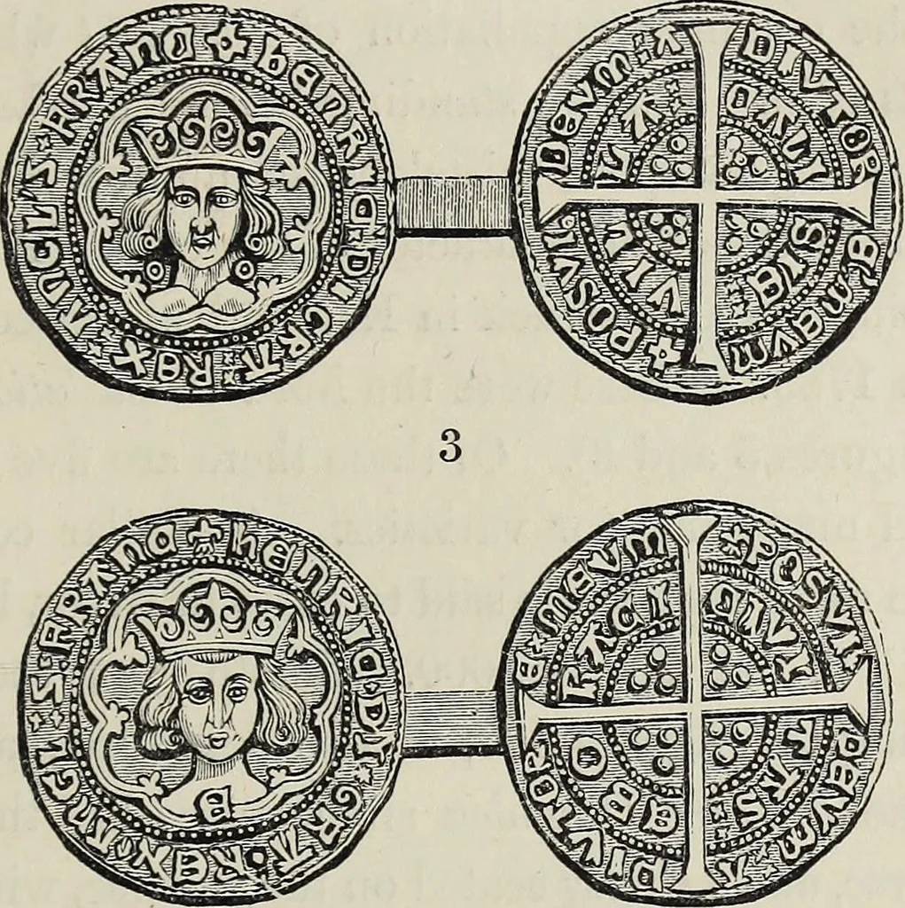 An illustration from Coins, medals, and seals, ancient and modern. Illustrated and described. With a sketch of the history of coins and coinage, instructions for young collectors, tables of comparative rarity, price lists of English and American coins, medals and tokens, &c., &c, 1861, leaf 82