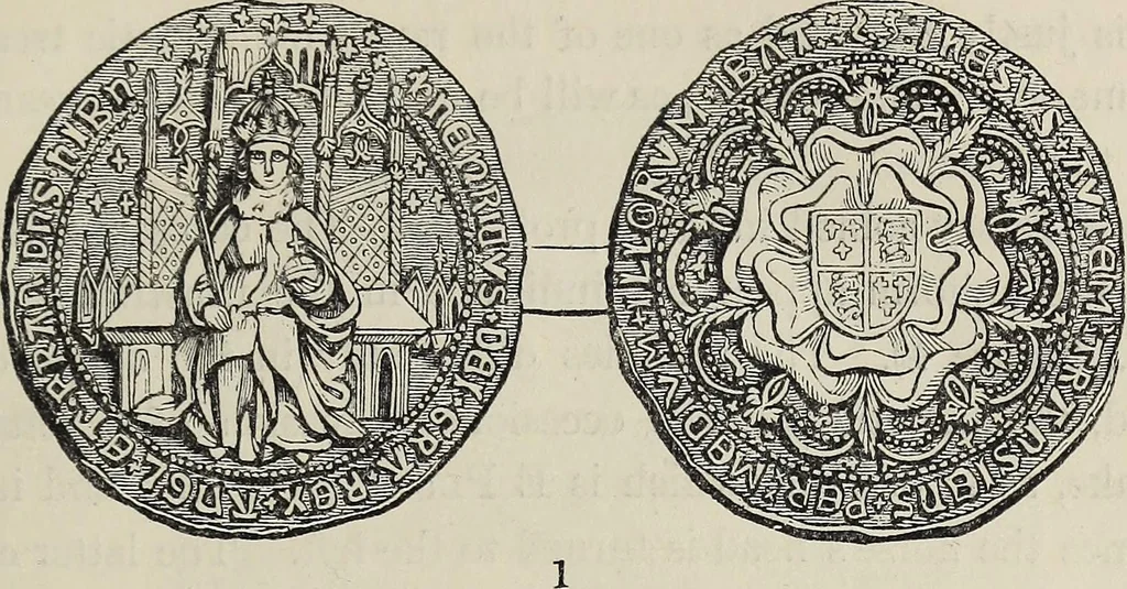 An illustration from Coins, medals, and seals, ancient and modern. Illustrated and described. With a sketch of the history of coins and coinage, instructions for young collectors, tables of comparative rarity, price lists of English and American coins, medals and tokens, &c., &c, 1861, leaf 90