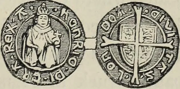 An illustration from Coins, medals, and seals, ancient and modern. Illustrated and described. With a sketch of the history of coins and coinage, instructions for young collectors, tables of comparative rarity, price lists of English and American coins, medals and tokens, &c., &c, 1861, leaf 90