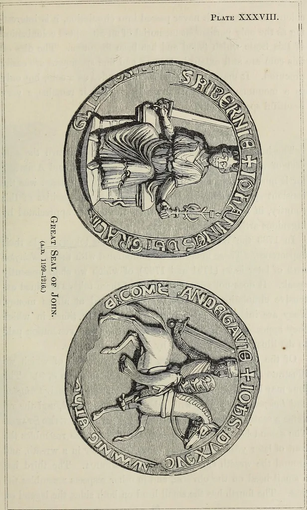 An illustration from Coins, medals, and seals, ancient and modern. Illustrated and described. With a sketch of the history of coins and coinage, instructions for young collectors, tables of comparative rarity, price lists of English and American coins, medals and tokens, &c., &c, 1861, leaf 92