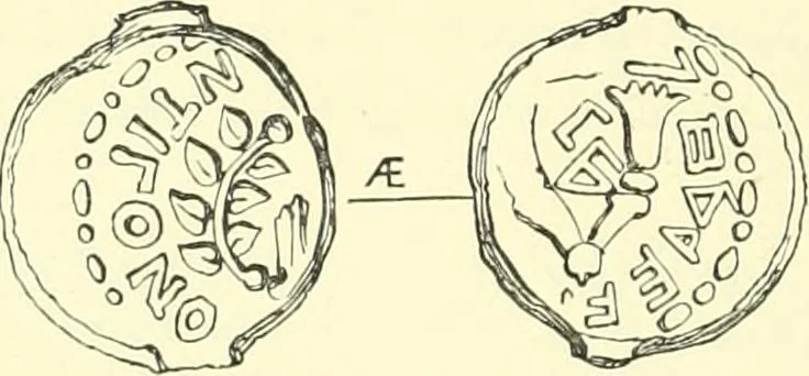 An illustration from Coins of the Jews, 1881, leaf 117