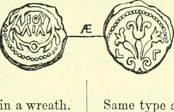 An illustration from Coins of the Jews, 1881, leaf 196