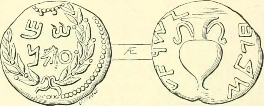 An illustration from Coins of the Jews, 1881, leaf 261