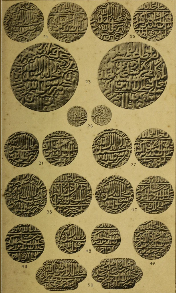 An illustration from The coins of the Moghul emperors of Hindustan in the British Museum, 1892, leaf 564
