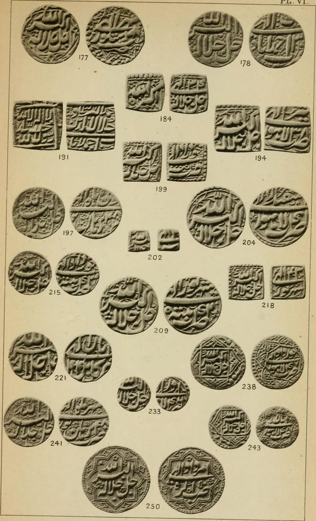 An illustration from The coins of the Moghul emperors of Hindustan in the British museum, 1892, leaf 576