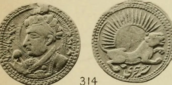 An illustration from The coins of the Moghul emperors of Hindustan in the British museum, 1892, leaf 582