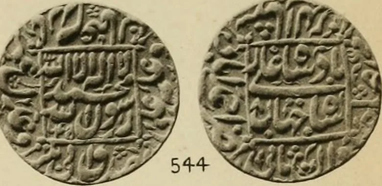 An illustration from The coins of the Moghul emperors of Hindustan in the British museum, 1892, leaf 594