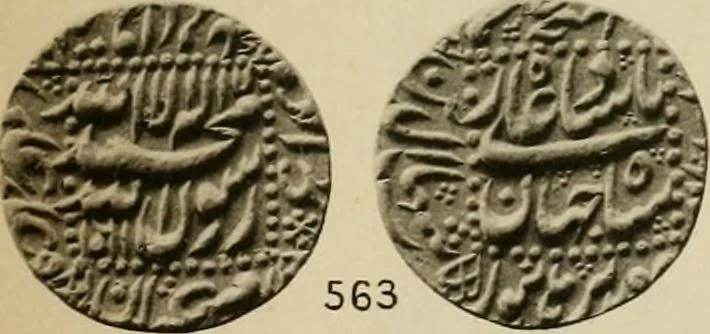 An illustration from The coins of the Moghul emperors of Hindustan in the British museum, 1892, leaf 594