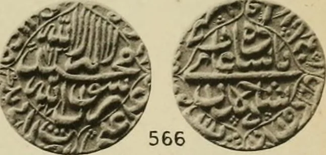 An illustration from The coins of the Moghul emperors of Hindustan in the British museum, 1892, leaf 594