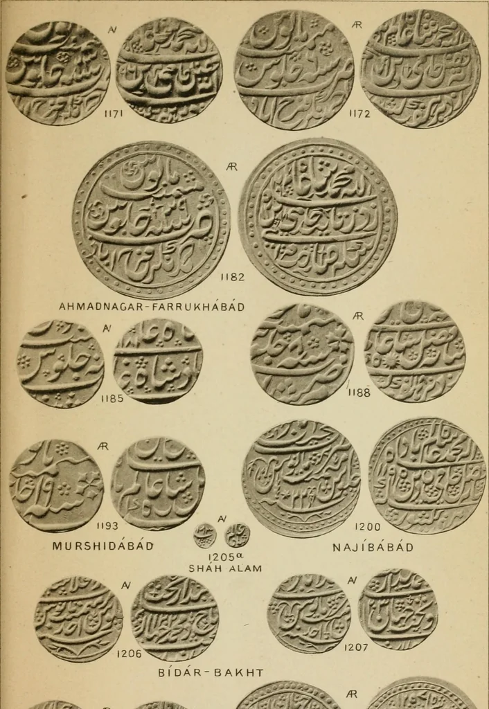 An illustration from The coins of the Moghul emperors of Hindustan in the British museum, 1892, leaf 622