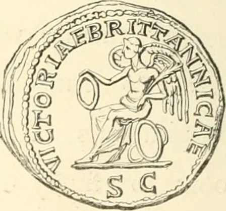 An illustration from Coins of the Romans relating to Britain, described and illustrated, 1844, leaf 13