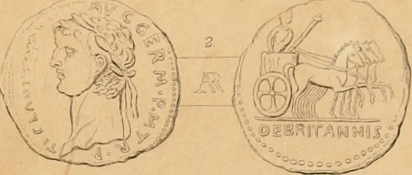 An illustration from Coins of the Romans relating to Britain, described and illustrated, 1844, leaf 190