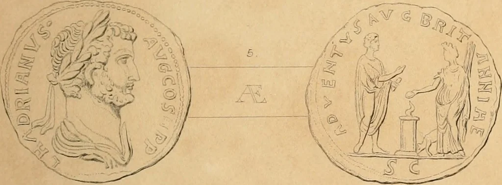 An illustration from Coins of the Romans relating to Britain, described and illustrated, 1844, leaf 190