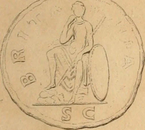 An illustration from Coins of the Romans relating to Britain, described and illustrated, 1844, leaf 190