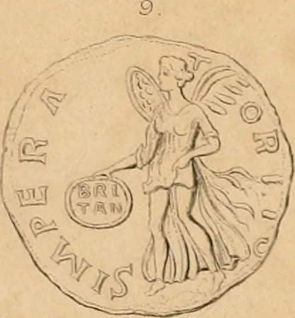 An illustration from Coins of the Romans relating to Britain, described and illustrated, 1844, leaf 190