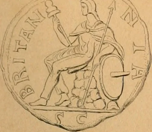 An illustration from Coins of the Romans relating to Britain, described and illustrated, 1844, leaf 192