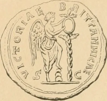 An illustration from Coins of the Romans relating to Britain, described and illustrated, 1844, leaf 196