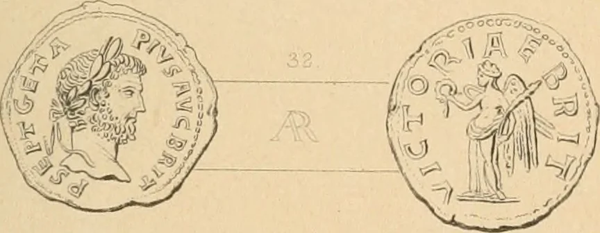 An illustration from Coins of the Romans relating to Britain, described and illustrated, 1844, leaf 196