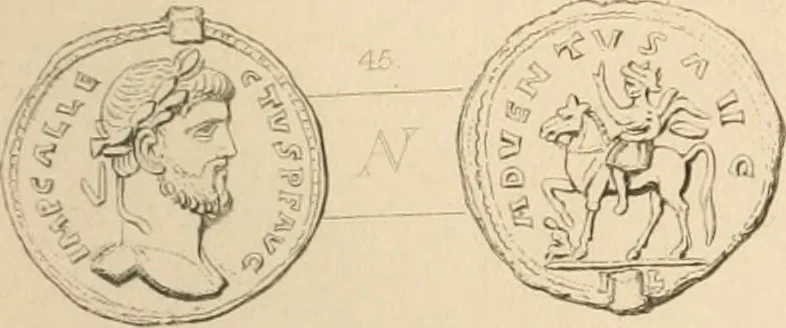 An illustration from Coins of the Romans relating to Britain, described and illustrated, 1844, leaf 200