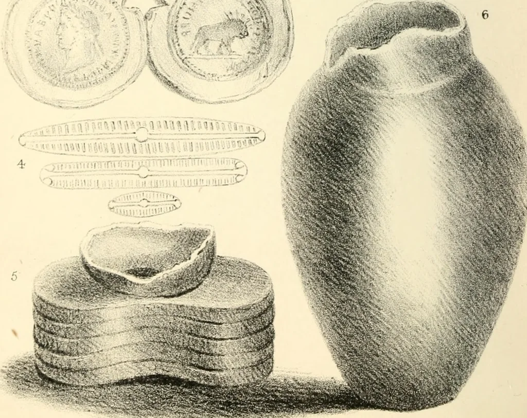 An illustration from Coins of the Romans relating to Britain, described and illustrated, 1844, leaf 7