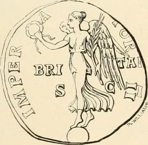 An illustration from Coins of the Romans relating to Britain, described and illustrated, 1844, leaf 8