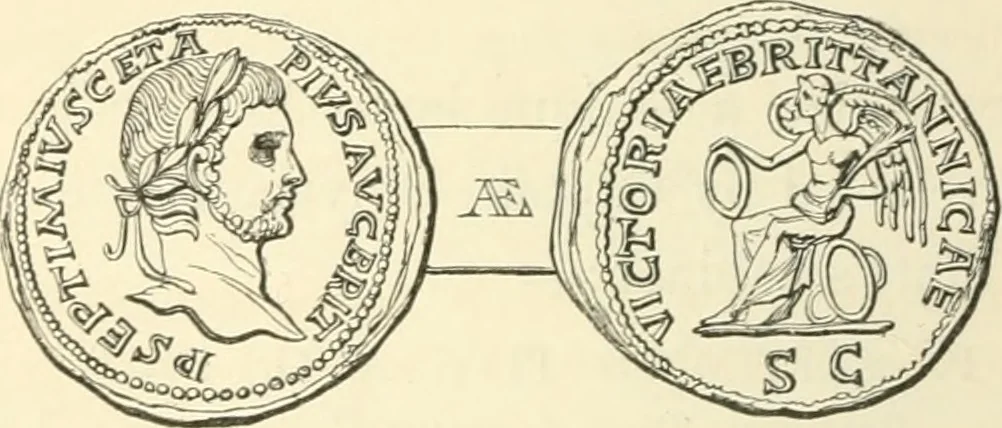An illustration from Coins of the Romans relating to Britain, described and illustrated, 1844, leaf 87