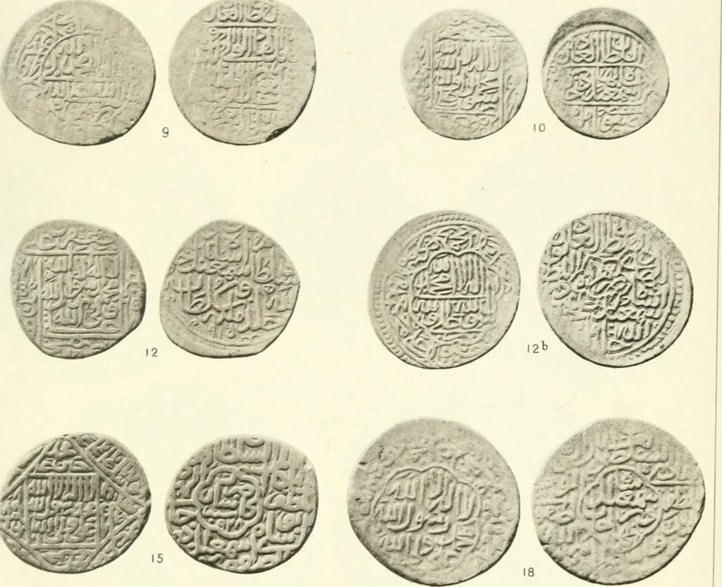An illustration from The coins of the sháhs of Persia, Safavis, Afgháns, Efsháris, Zands, and Kájárs, 1887, leaf 436