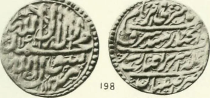 An illustration from The coins of the sháhs of Persia, Safavis, Afgháns, Efsháris, Zands, and Kájárs, 1887, leaf 446
