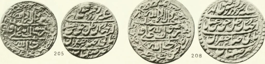 An illustration from The coins of the sháhs of Persia, Safavis, Afgháns, Efsháris, Zands, and Kájárs, 1887, leaf 446